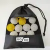 Bolsa de Almacenamiento de Malla con Cordón de Poliéster de un Solo Lado de Stock Listo del Fabricante, Empaque de Producto Multiusos con Parches de Malla