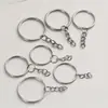 Corrente de Chaveiro de Metal Acessórios de Joia DIY Chaveiro Niquelado Materiais Artesanais Chaveiro de Brinquedo Galvanizado Corrente para Pendurar