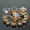 Arte del Té Enseñanza Juego de Té Vidrio Set de Regalo Acompañante Kung Fu Té Té Juego de Té Taza de Té Mini Portátil Entrenamiento Casa de Té