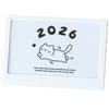 Creativo 2026 Nuevo Soporte de Calendario de Escritorio de Gato Calendario Pequeño Adorno Estudiante Oficina Escritorio Check-In Bloc de Notas
