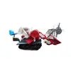 Colheitadeira de Arroz de Alimentação Contínua Ride-On Arroz Combine Equipamento de Colheita Totalmente Automático a Diesel