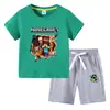 Nova Camiseta Infantil de Verão 2023 Roupa Infantil de Comércio Exterior ins Algodão Coreano Calça Curta Infantil Traje de Duas Peças