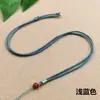 Cordón para Colgante de Ágata Natural para Hombres y Mujeres Collar con Colgante de Jade de Alta Gama Cordón Hecho a Mano Dorado de Colores Cordón Mambo