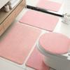 El Juego de Lujo Más Vendido de Amazon para Baño Alfombrilla de Piso Imitación Cachemir Color Sólido Tapete para Inodoro Alfombrilla Absorbente Antideslizante para Baño
