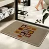 Tapetes de Piso de Lino Dibujados, Tapetes de Piso para Baño, Absorbentes, Antideslizantes, Resistentes a la Suciedad y de Fácil Cuidado para Puerta de Baño del Hogar, Venta al por Mayor