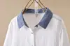 Camisa Artística de Gasa de Doble Capa con Mangas Largas Estilo Nuevo 2026, Cuello de Cuadros Bloque de Color Vintage de Primavera, Camisa Adelgazante que Reduce la Edad para Mujer