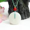 Colgante Personalizado de Jade Blanco Hetian Hebilla de Seguridad Joyería de Jade Transmisión en Vivo Dropshipping S2051423