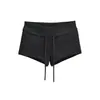 26 Shorts Esportivos Fitness Femininos Cor Sólida Casuais Curtos Hot Pants Estilo Verão Sexy Cintura Baixa Slim Fit Malha Elástica