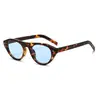 Óculos de Sol Triangulares Estilo Gatinho Feminino Europeu Americano Nova Moda Óculos Rosto Pequeno Proteção UV Cor Estampada de Leopardo Óculos de Sol Masculino