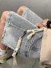 Shorts Jeans Simples Retrô Ferramentas Meninos Verão Solto Adolescentes Calças Marca de Moda Casual Calças plus size