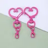 Llavero de Corazón Pintado de Colores, Cadena para Teléfono, Llavero Colorido Versátil y de Moda, Colgante Adorno en Forma de Corazón