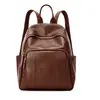 Bolso de Piel Genuina para Mujer 2026 Nuevo Modelo Mochila para Mujer de Piel Curtida al Vegetal Bolso Escolar de Doble Hombro para Mujer Mochila para Escuela Secundaria Bolsa de Viaje