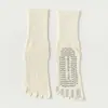 Calcetines de Yoga para Mujer, Calcetines Deportivos Antideslizantes Profesionales de Cinco Dedos, Calcetines para Piso de Pilates en Interiores, Fitness, Entrenamiento, Calcetines Largos de Dedos Separados