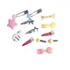15 piezas lindos accesorios para el cabello de estudiante de niña de dibujos animados pasador gatito clip para flequillo estrella dulce tocado pasador
