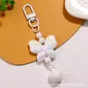 Novo Pingente Chaveiro Borboleta de Acrílico Banhado em Cor Gradiente, Gancho de Porta Pintado Colorido, Decoração Fofa para Estojo de Fone de Ouvido