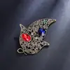 Insignia Europea y Americana Nueva de Gama Alta Broche de Corsage Perla Negra Pin Broche Accesorios para Ropa Pieza Única Venta al por Mayor Estilo Artístico Retro