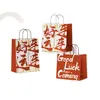 Bolsa de Papel Kraft de Alta Gama Bolsa de Regalo Navideña Bolso Rojo con Logo Impreso Bolsa para Empaque de Regalos