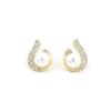 Pendientes de lujo ligero de alta gama, pendientes de amor eterno de moda, pendientes de cuentas de gota de agua, temperamento femenino de moda N1437