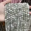 Cuentas Sueltas de Piedra Natural, Cuentas Redondas de Piedra Lunar Plateada, Cuentas de Piedra Lunar Blanco Leche, Accesorios para Pulseras DIY Joyería Al por Mayor