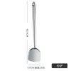 Espátula de Acero Inoxidable con Mango Extendido, Cuchara Espátula para Sopa, Colador, Resistente a Altas Temperaturas, Espátula Gruesa para Uso Doméstico, Juego de Utensilios de Cocina al por Mayor