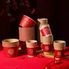 Platos y vajilla de papel desechables para mudanza, inauguración de casa, suministros para banquetes, juego de cuenco y palillos de inauguración