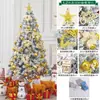 Árbol de Navidad de flocking simulación de fábrica, árbol de nieve, árbol con spray de nieve, 60 cm, 1.5 m/1.8 m, 2.1/3, blanco cremoso