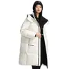 Chaqueta de plumón de longitud media para pareja, transfronteriza, para hombre y mujer, cálida, engrosada, de moda en invierno, abrigo de plumón al 90%