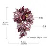 Broches de Cristal Morado Calientes Europeos y Americanos Exquisitos Accesorios de Ropa de Alta Gama para Mujer Hebilla de Pañuelo de Seda Corsage