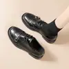 Mocasines brogue de suela blanda estilo británico para mujer, nueva colección otoño 2026, diseño retro con cordones, estilo británico popular