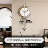Reloj de Pared Minimalista Moderno para Sala de Estar, Reloj Creativo de Lujo Elegante para el Hogar, Montaje en Pared, Sin Taladro, Reloj Decorativo Silencioso