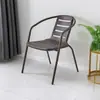 Silla de Comedor de Ratán, Silla de Computadora, Silla de Mahjong, Silla de Ratán para Exteriores, Silla con Respaldo, Silla de Ratán para Exteriores, Silla Individual Simple con Respaldo