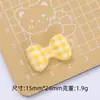 Plaid Pajarita Pequeña Dibujos Animados Lindos Hecho a Mano DIY Joyería Accesorios Pasador Paquete de Materiales Pegamento Crema Resina Pequeños Accesorios