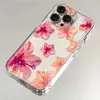 Flor de hibisco rosa P09 Funda para teléfono Apple 17PROMAX iPhone16/15/14 funda espacial para mujer transparente