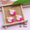 Accesorios DIY de Resina Brillantes de Kirby para Fundas de Teléfono, Zuecos, Parches, Pinzas para el Cabello y Materiales para Accesorios del Cabello