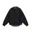 Sudadera de dos piezas falsas simple y moderna Maoqiaoyi para hombre y mujer, estilo americano de primavera y otoño, chaqueta superior de marca moderna W26060