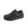 Sapatos Birkenstock Veludo Retrô Mais Vendidos para Mulheres 2026 Inverno Novos Mocassins Casuais de Fundo Plano Bico Redondo Sapatos de Algodão