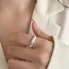 Anel de Design de Linha de Alta Qualidade para Mulheres, Design de Nicho Estilo Ins, Popular no Xiaohongshu, Anel Aberto Ajustável, Anel Versátil para o Dedo Indicador