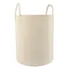 Cesta de Armazenamento Trançada com Corda de Algodão, Cesto de Roupas Sujas, Cesto de Armazenamento Doméstico para Roupas e Brinquedos com Alça, Balde de Armazenamento, Cesto de Roupas Sujas de Corda de Algodão