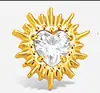 Pendientes de Aleación de Titanio F136 en Forma de Corazón, Clavos para Oreja de Erizo de Mar con Circonita, Accesorios para Perforaciones, Clavos para Cartílago de la Oreja, Clavos para Labio, Joyería para Perforaciones