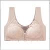 Sutiã plus size com fivela frontal sem fio, sutiã de látex com bojo para amamentação, push up, roupa íntima feminina fina e sem fio para meninas gordinhas