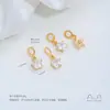 Pingente Banhado a Cobre Ouro 14K Incrustado com Zircônia Estrela de Cinco Pontas Redondo Oval Pequena Gota d'Água Pendente Acessórios para Joias DIY Feitos à Mão