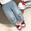 Calça Pantalona para Meninas 2026 Nova Coleção Primavera/Outono Estilo Coreano Moderno para Crianças Solta Estilosa Jeans para Bebê Calça Reta