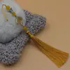 Abanico Xiangfei de 12 cm con Borla Verde, Abanico de Borla de Mariposa con Borlas Colgantes, Accesorio de Ropa Han de Estilo Antiguo, Sobre de Cheongsam de Estilo Étnico
