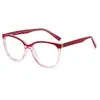 Nuevas Gafas de Moda Versátiles Estilo Coreano con Protección contra Luz Azul, Se Pueden Personalizar con Lentes Graduados, Armazones de Gafas Cat-Eye Lisos de Moda