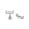F-136 Aleación de Titanio Mini Corazón Ala Piercing Labio Piercing Oreja Piercing Hélice Ósea G23 Titanio Rosca Interna Cabeza de Joyería Piercing Oreja