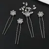 Acessórios de Cabelo para Noivas Transfronteiriços, Grampo de Cabelo para Coque de Casamento Cheongsam, Grampo de Cabelo Flor de Pérola Artesanal Estilo Antigo Hanfu Retro