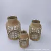 Vaso de Vidro para Plantas Secas Rede Protetora Tampa para Decoração de Mesa em Casa Tampa de Garrafa de Palha Natural Pode Ser Exportado para Exportação e Exportação