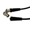 Suministro de conector de línea impermeable redondo M12 de 2 pines macho y hembra para lámpara de pared de paisaje exterior.