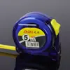 Venta Directa de Fábrica Mayorista Cinta Métrica de Acero Azul Transparente Duradera y Resistente al Desgaste Longjiang 5m Carpintería Medición Tira Galvanizada Caja Regla