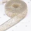 Cuentas de tubo de vidrio blanco AB color de 2 cm tira caliente ropa manga bolsillo hombrera accesorios zapatos de moda decoración de bolso